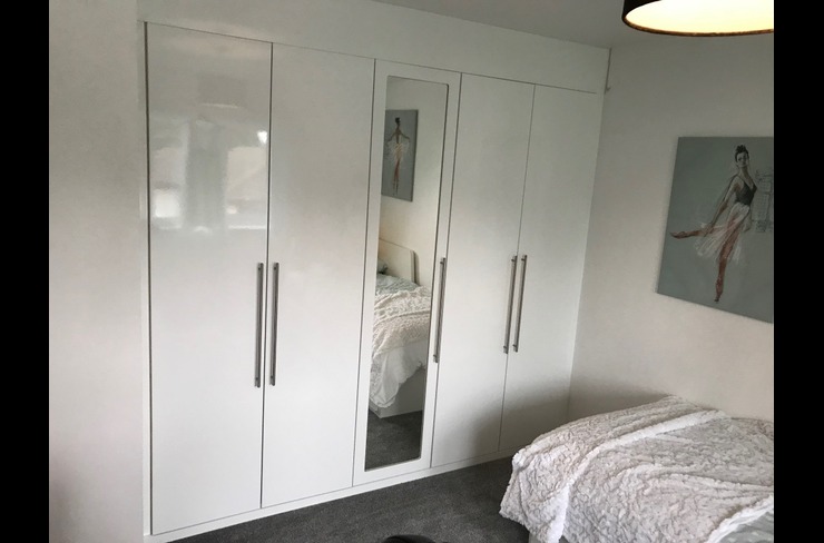 Gloss white wardrobe